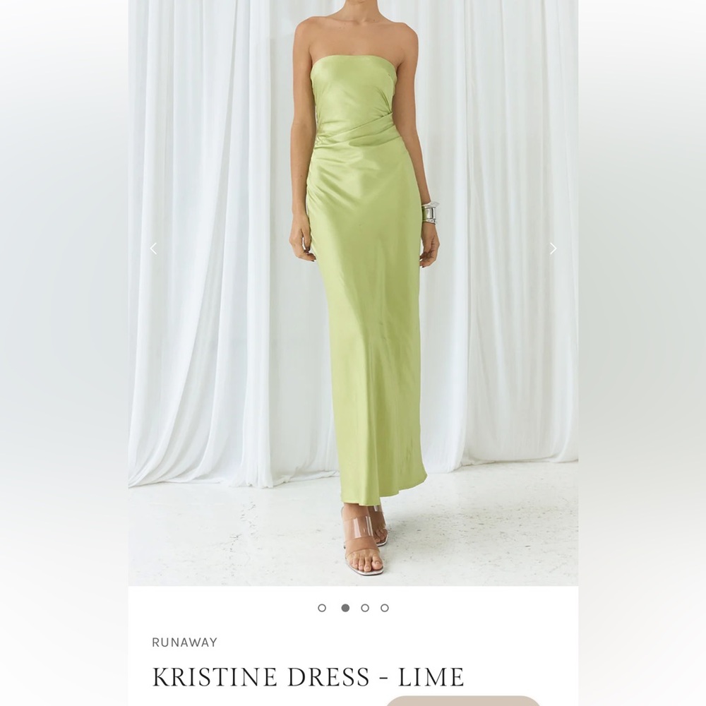 KRISTINE DRESS RUNAWAY THE LABEL LIME ISO